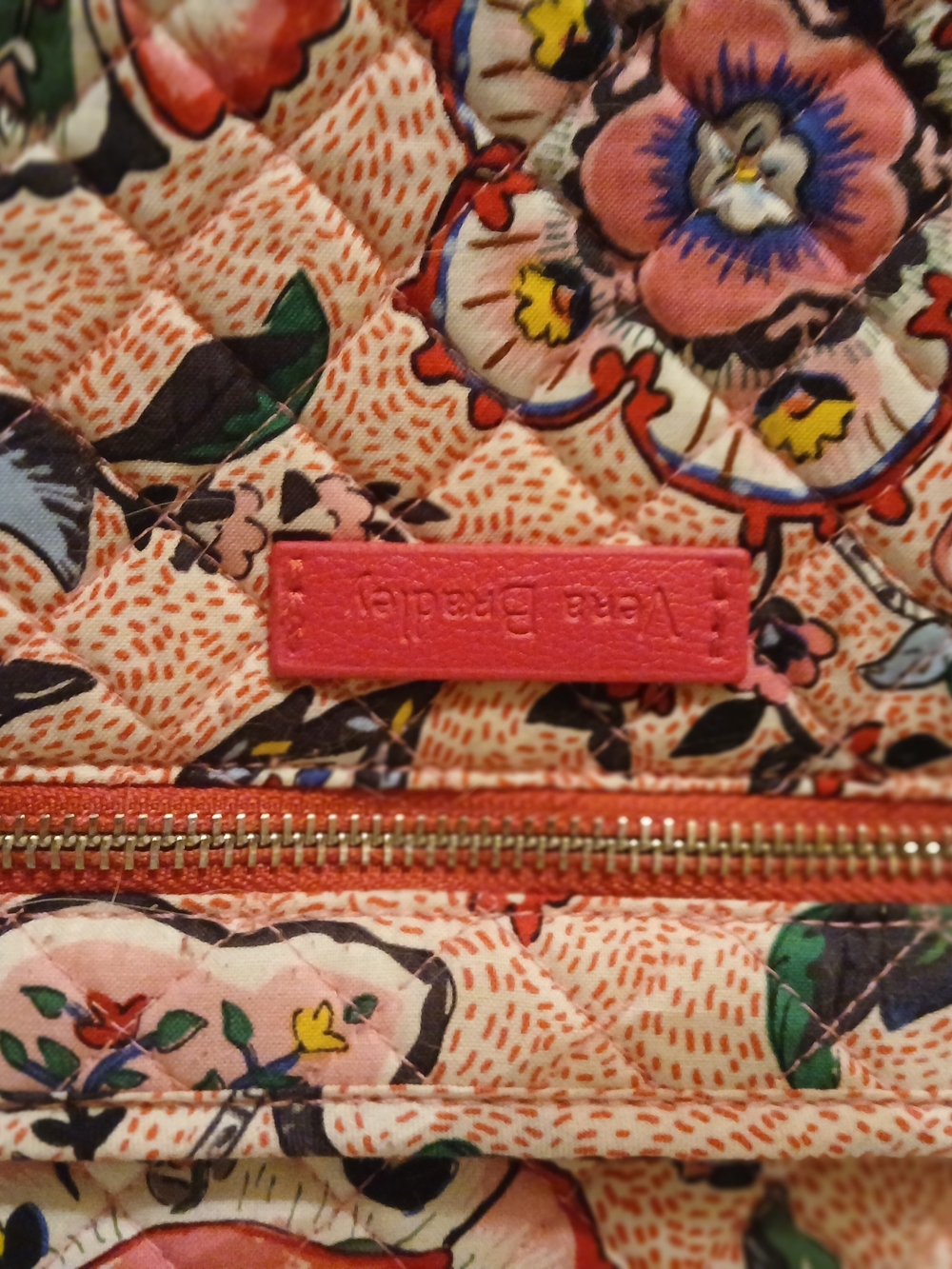 Floral Quilted Tote Bag in Peach Pink - Picture 4 of 15
